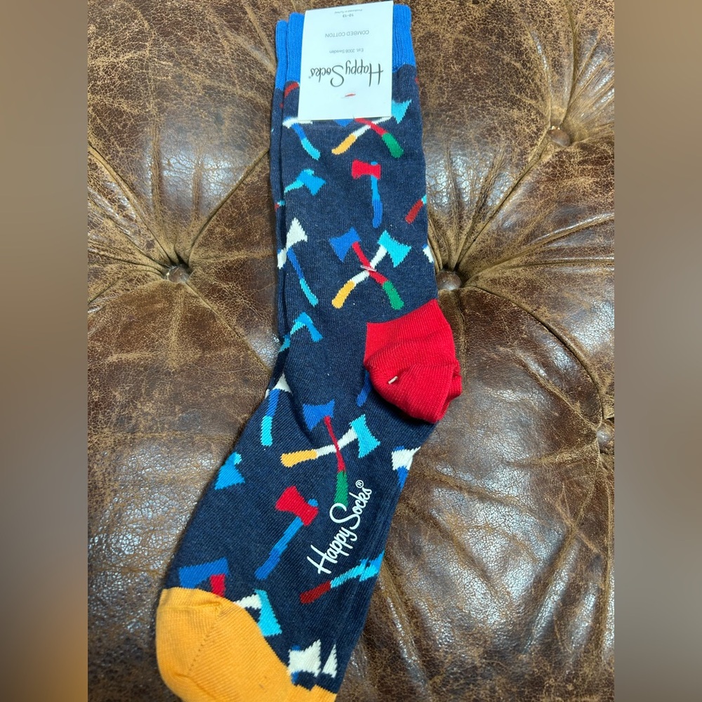 New Happy Socks Ace throwing men’s sz 10-13 socks